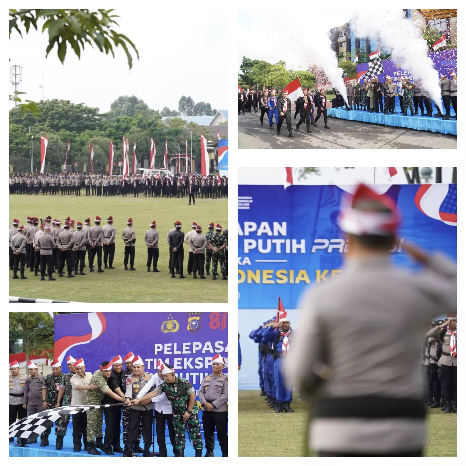 Kapolda Riau Lepas Tim Ekspedisi Merah Putih Presisi, Sasar 17 Desa di Wilayah 3T