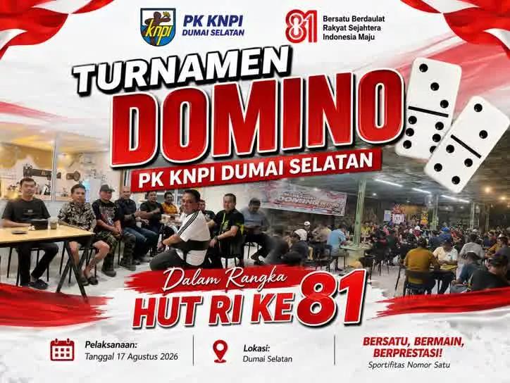 Turnamen Domino PK KNPI Kecamatan Dumai Selatan Resmi Dibuka Camat