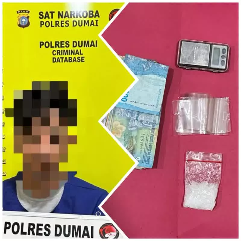 Perang Melawan Narkoba! Polres Dumai Amankan Terduga Pengedar Sabu dengan Barang Bukti 11,11 Gram