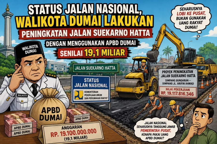 Soroti Penggunaan APBD Rp19,1 Miliar untuk Jalan Nasional, Pemerhati Minta Pemko Dumai Beri Penjelasan Terbuka