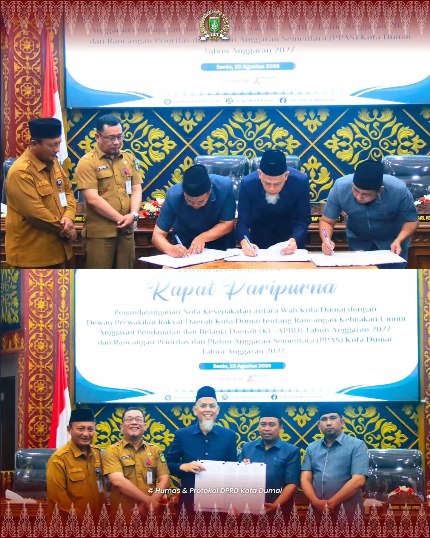 DPRD dan Pemko Dumai Sepakati KUA-PPAS APBD 2027, Total Anggaran Diproyeksikan Rp1,76 Triliun