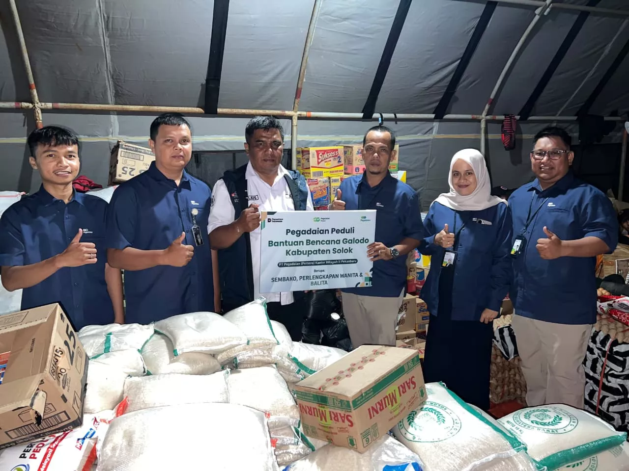 Pegadaian Salurkan Bantuan Tanggap Darurat untuk Korban Galodo Solok