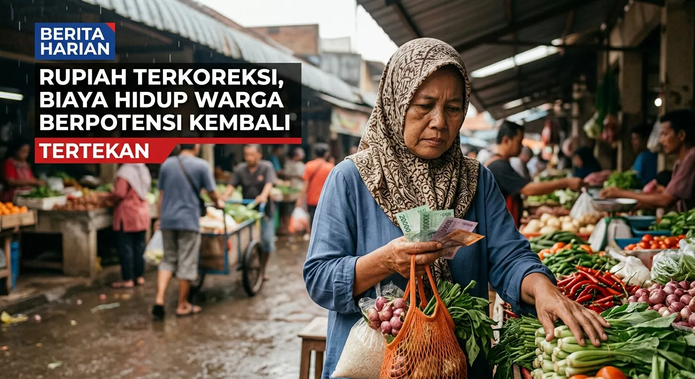 Rupiah Terkoreksi, Biaya Hidup Warga Berpotensi Kembali Tertekan